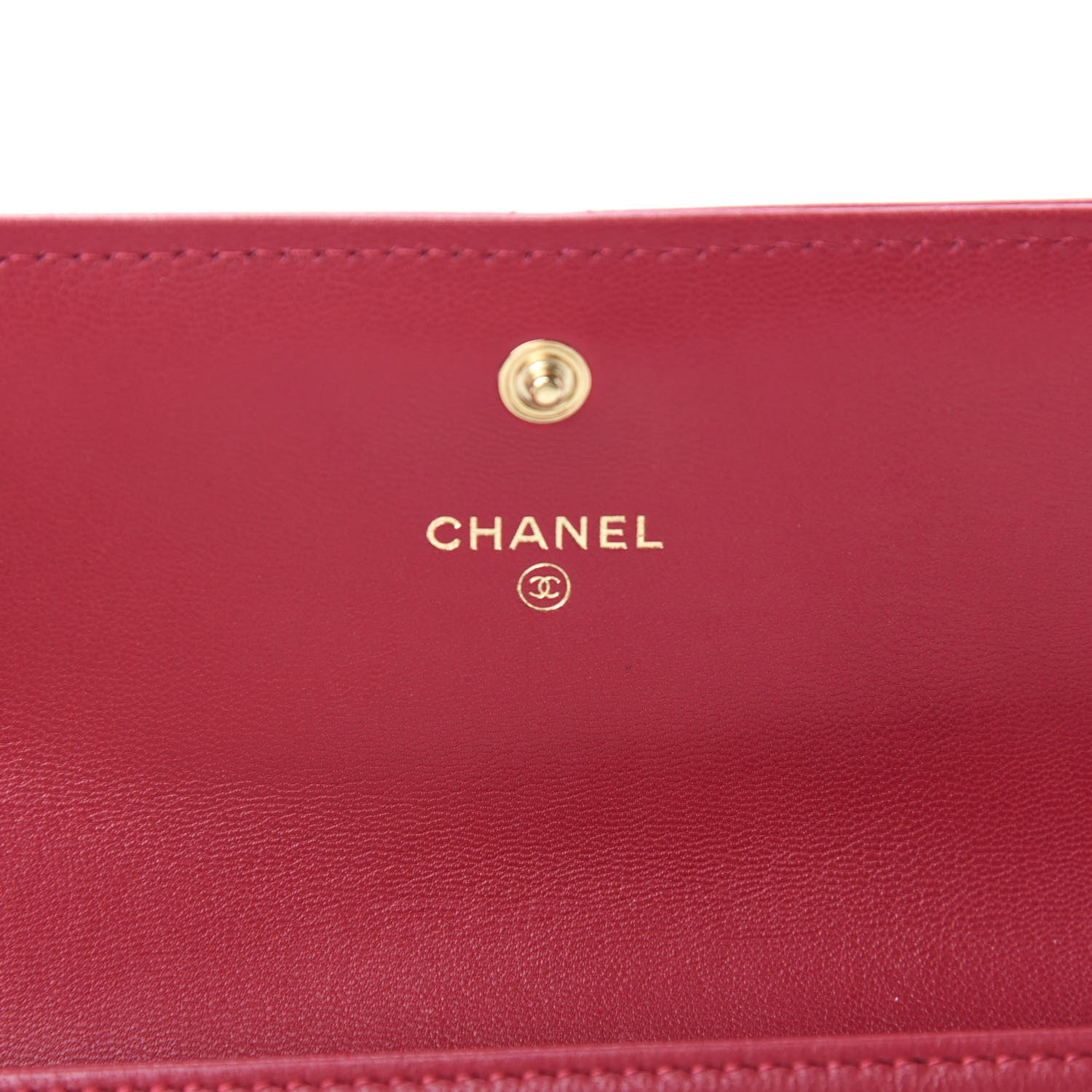 Chanel Goatskin Quilted Chanel 19 Flap Wallet Red 6 of 8