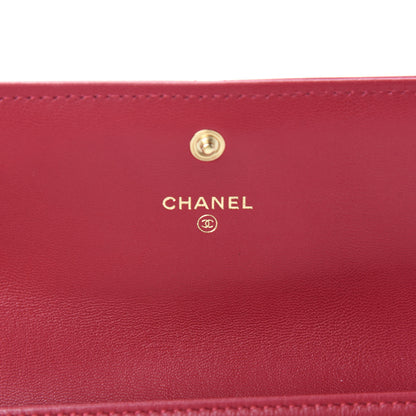 Chanel Goatskin Quilted Chanel 19 Flap Wallet Red 6 of 8