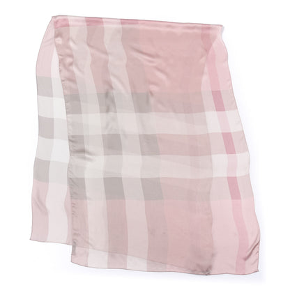 Burberry Satin Silk Mega Check Scarf Pale Rhubarb 2 of 4