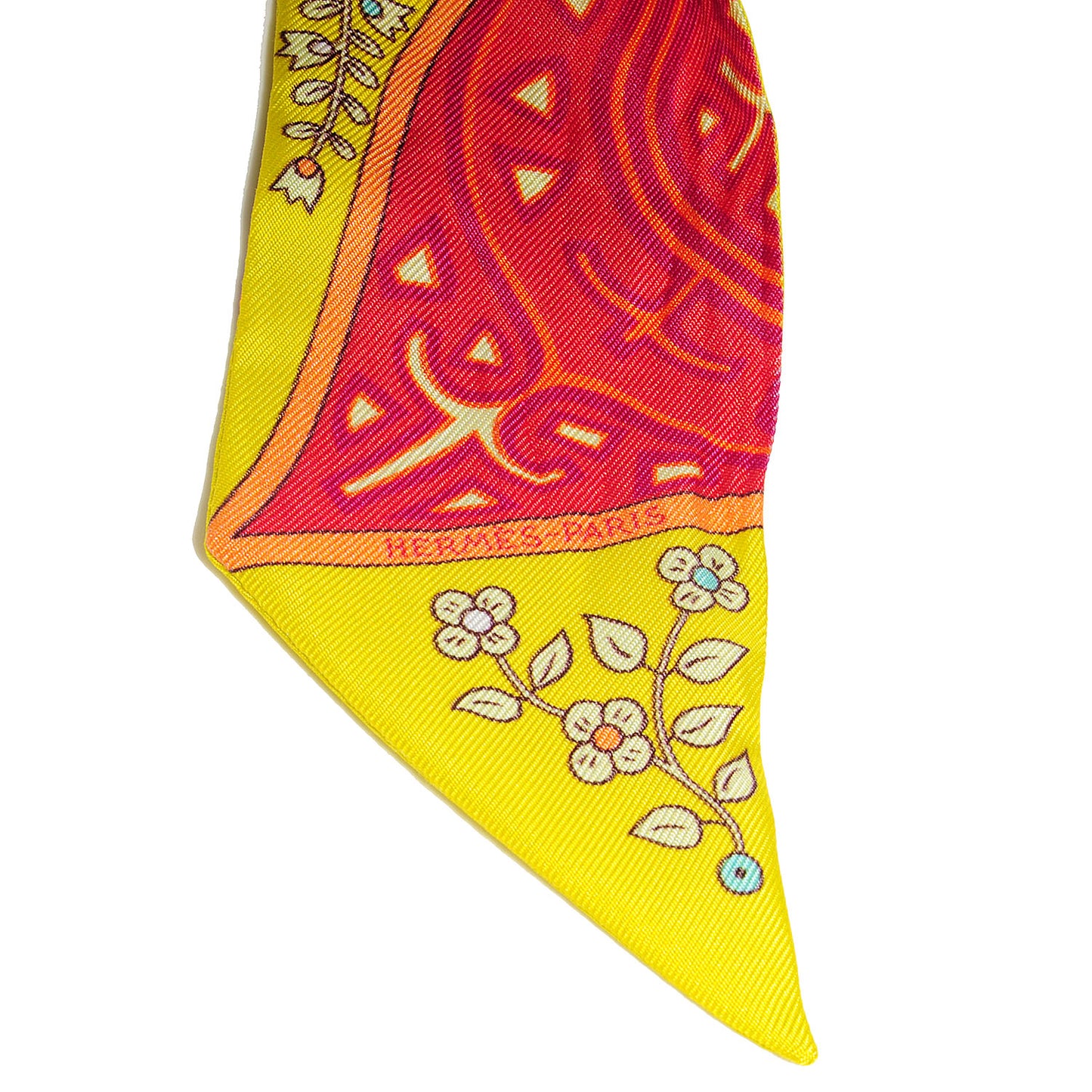 Silk L'Arbre De Vie Twilly Jaune Fluo Canard Rose