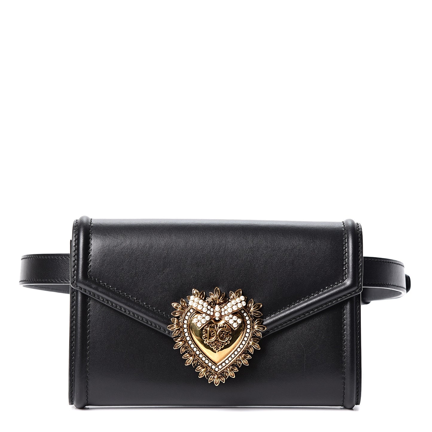 Agnello Vitello Devotion Belt Bag Black