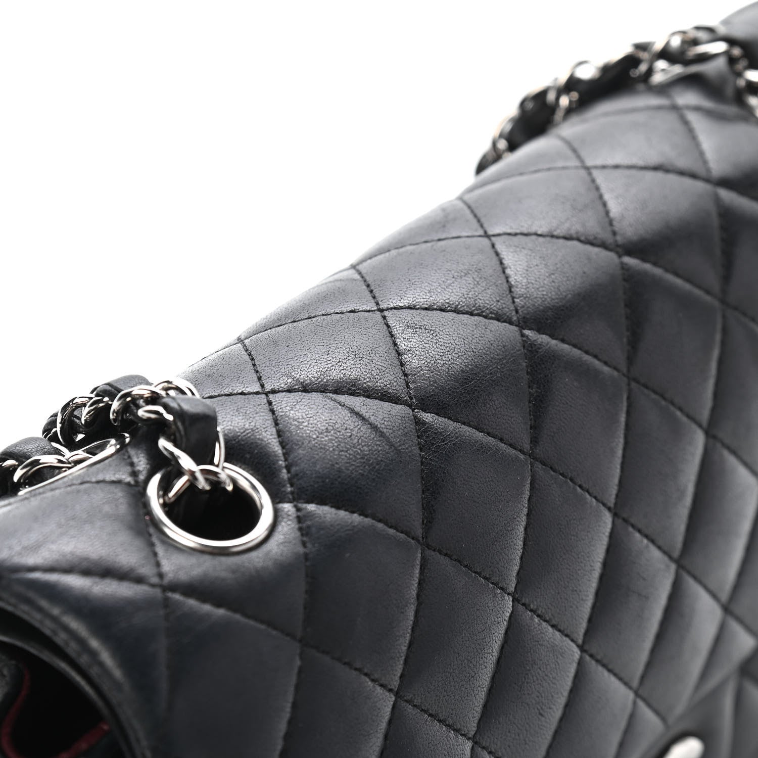 Chanel Lambskin Quilted Medium Double Flap Black 11 of 13
