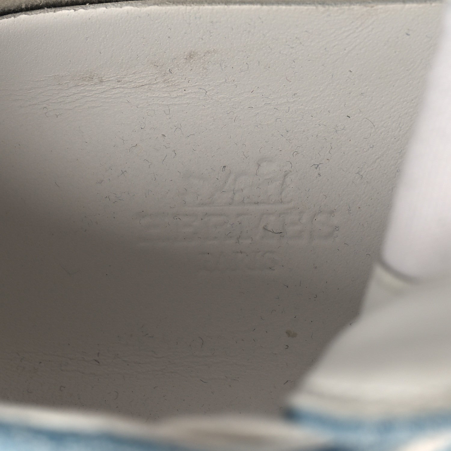 Hermes Denim Illico High Top Sneakers 35 Bleu Clair White 9 of 9