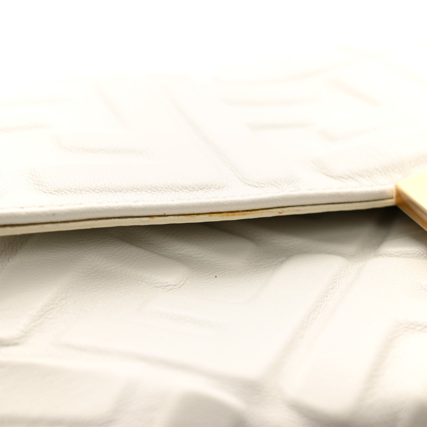 Nappa FF 1974 Embossed Baguette White