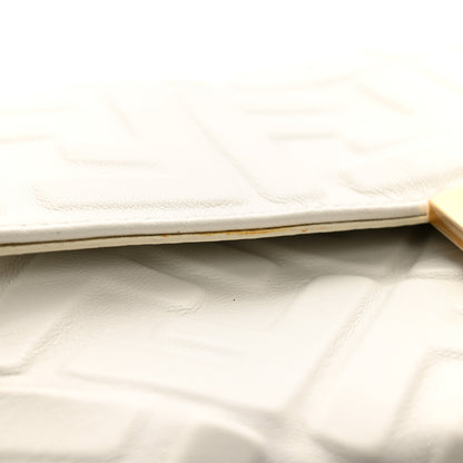 Fendi Nappa FF 1974 Embossed Baguette White 12 of 13