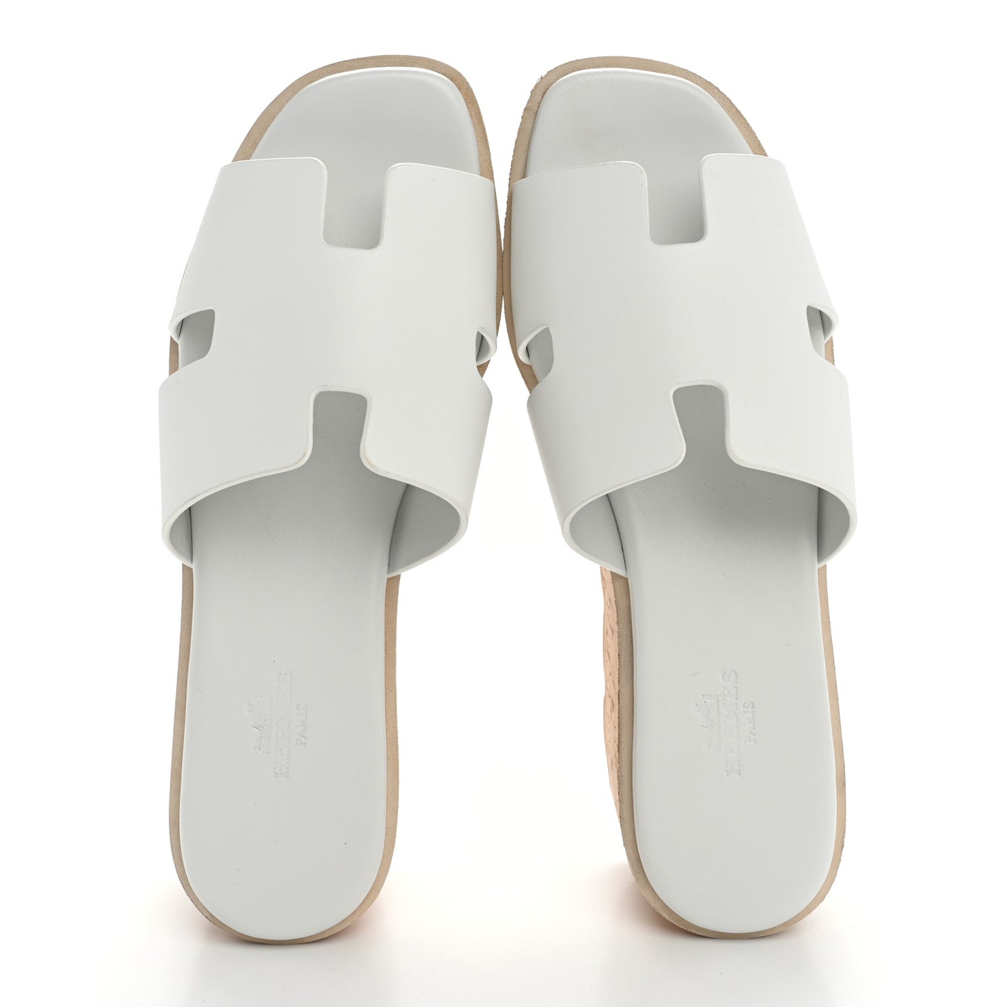 Calfskin Cork Eze 30 Sandals 37 White