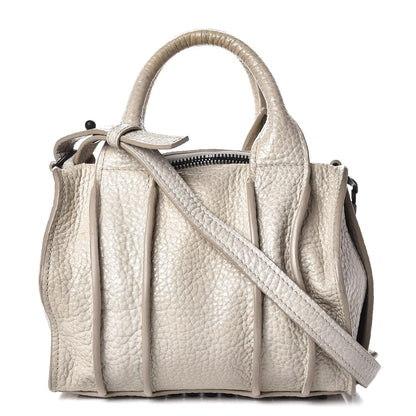 Alexander Wang Pebbled Lambskin Inside Out Rocco Matte Black Hardware Chalk 1 of 11