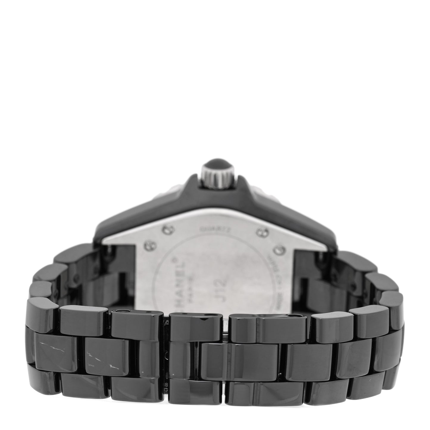 Stainless Steel Ceramic Ruby 33mm J12 Quartz Watch Black