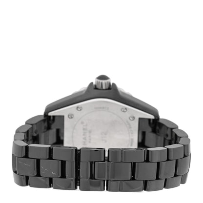Chanel Stainless Steel Ceramic Ruby 33mm J12 Quartz Watch Black 3 of 4
