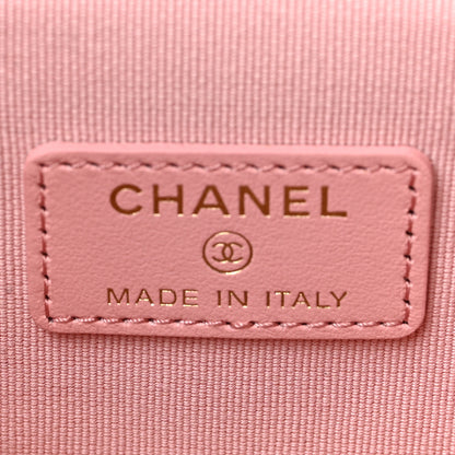 Chanel Caviar Quilted Mini Vanity Case With Chain Light Pink 6 of 9