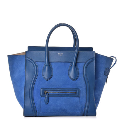 Celine Smooth Calfskin Suede Mini Luggage Royal Blue 1 of 19