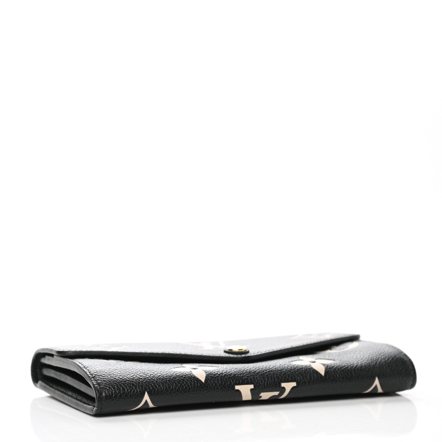 Louis Vuitton Monogram Empreinte Giant Sarah Wallet Black Beige 4 of 6