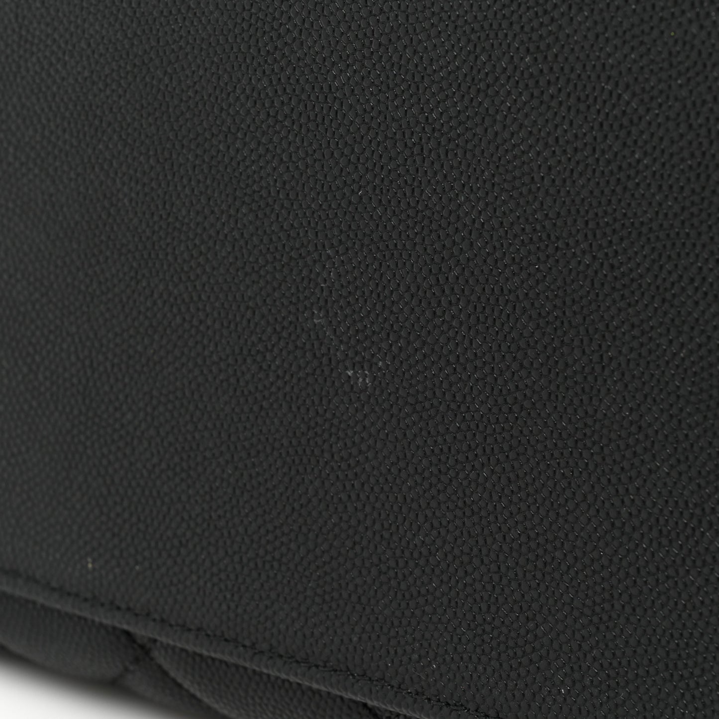 Caviar Lizard Quilted Coco Handle Bowler Black