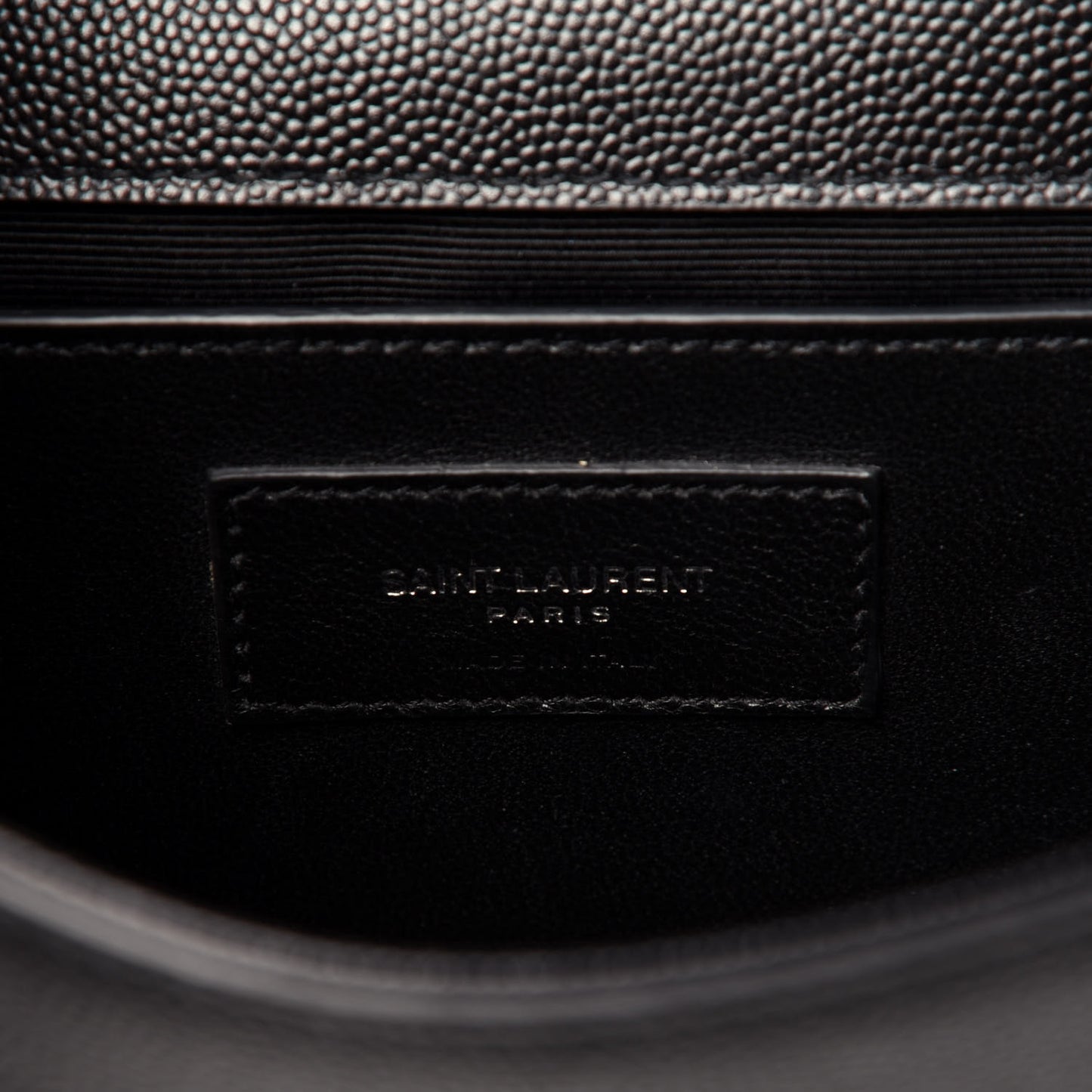 Calfskin Small Classic Monogram Kate Tassel Satchel Black
