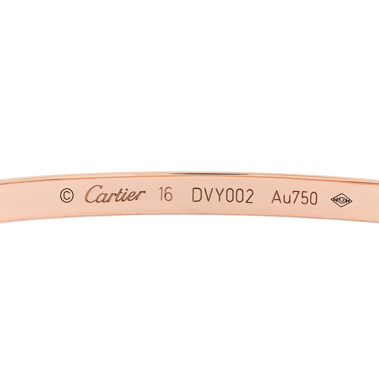 18K Pink Gold Small LOVE Bracelet 16