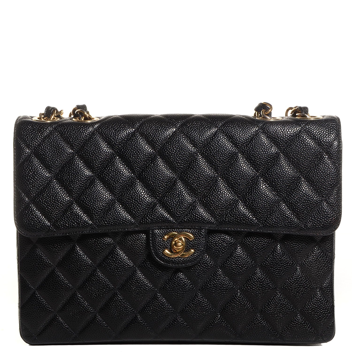 Chanel Caviar Quilted Jumbo Single Flap Black 1 of 8