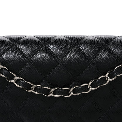 Chanel Caviar Quilted Jumbo Double Flap Black 8 of 10