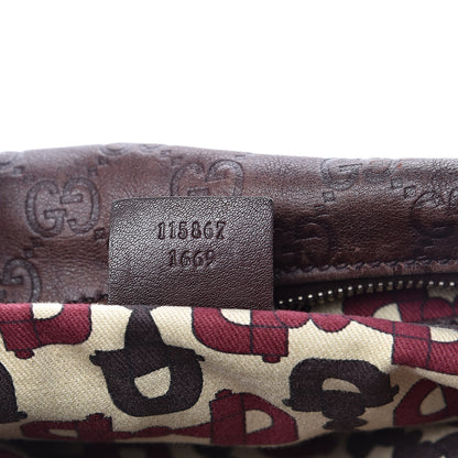 Gucci Guccissima Medium Horsebit Chain Hobo Dark Brown 7 of 15