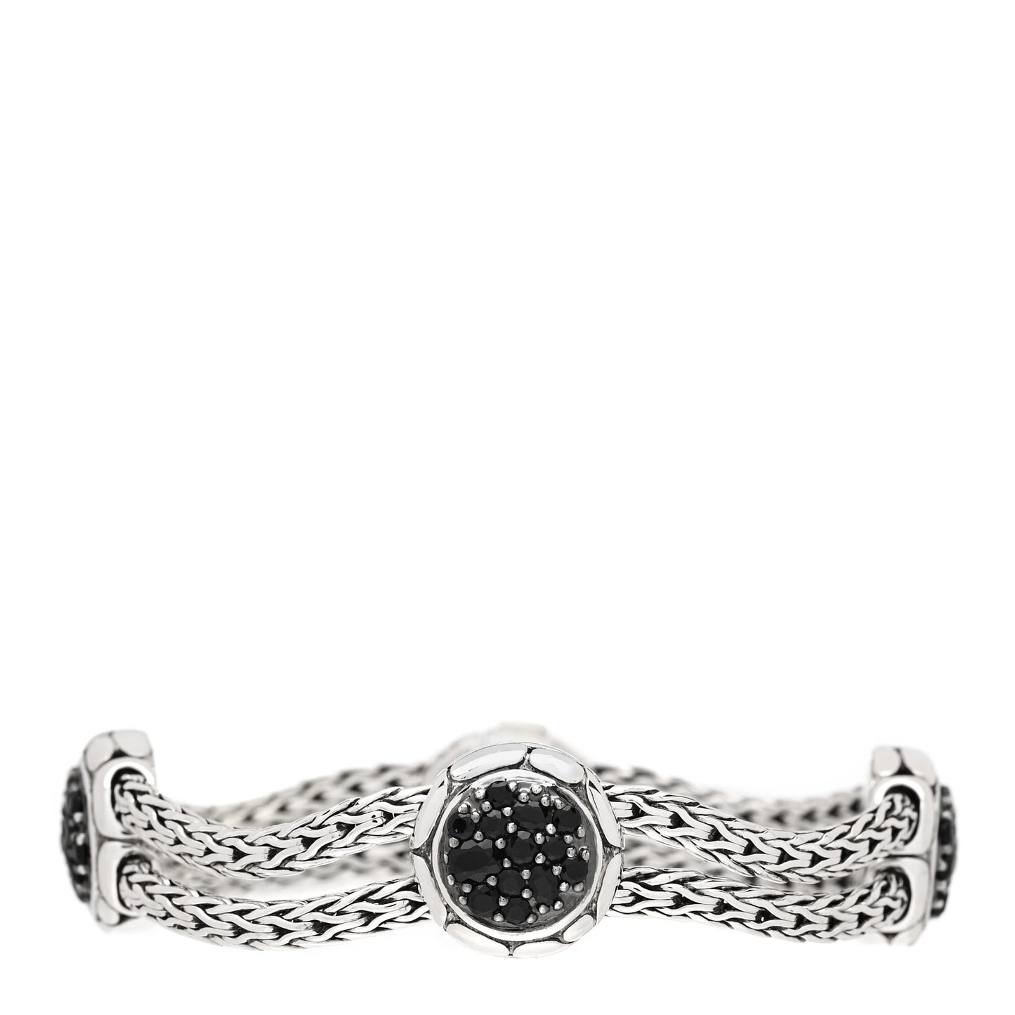 Sterling Silver Black Sapphire Kali Four Station Bracelet