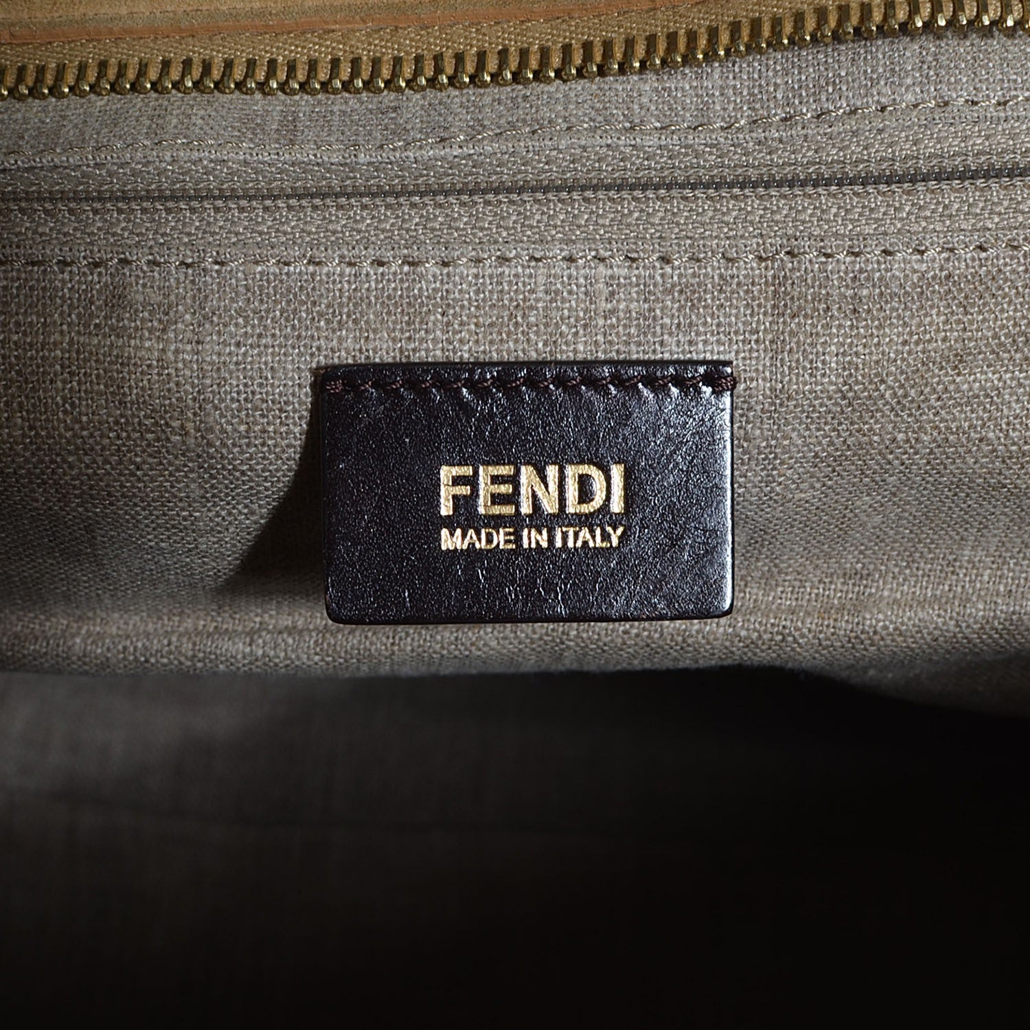 Fendi Pequin Cuoio Vegetale Medium Roll Tote Tobacco Cuoio Miele 6 of 11