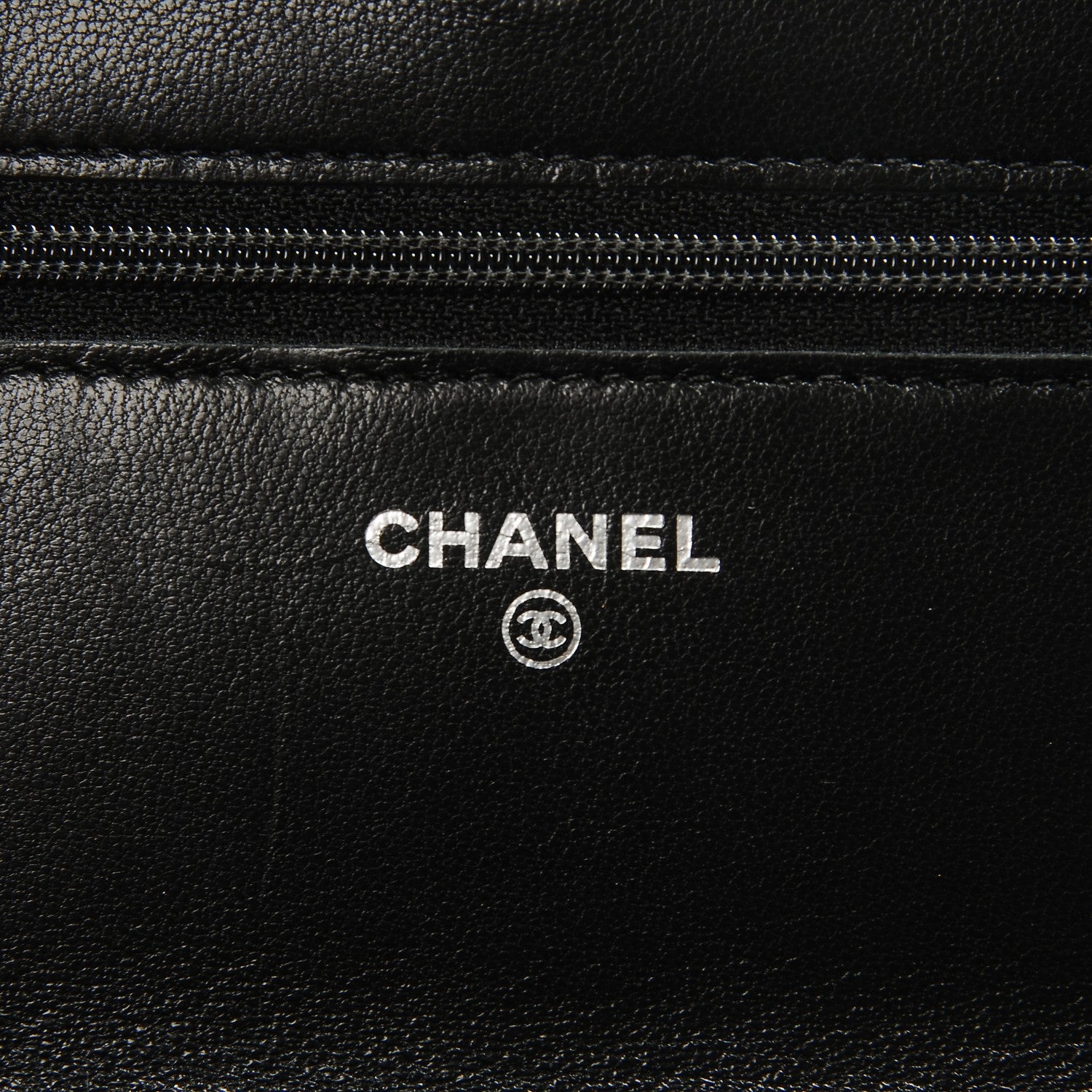Chanel Lambskin Quilted Wallet On Chain WOC Black 5 of 8