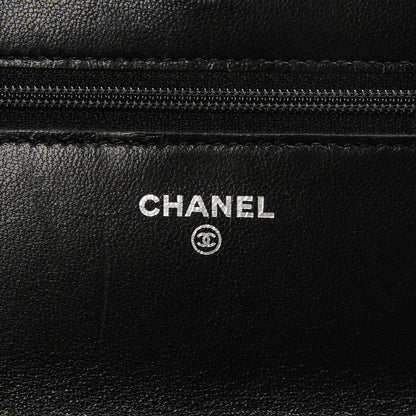 Chanel Lambskin Quilted Wallet On Chain WOC Black 5 of 8