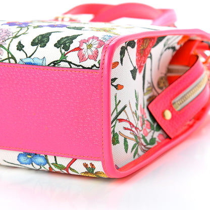 Gucci Canvas Medium Flora Tote Fuchsia 9 of 10