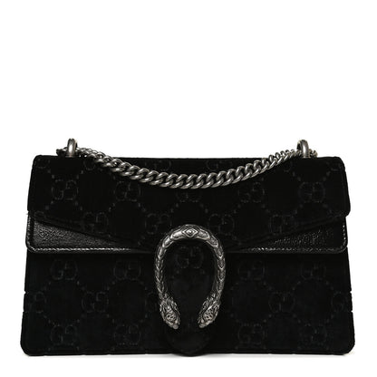 Gucci Velvet GG Monogram Small Dionysus Shoulder Bag Black 1 of 11