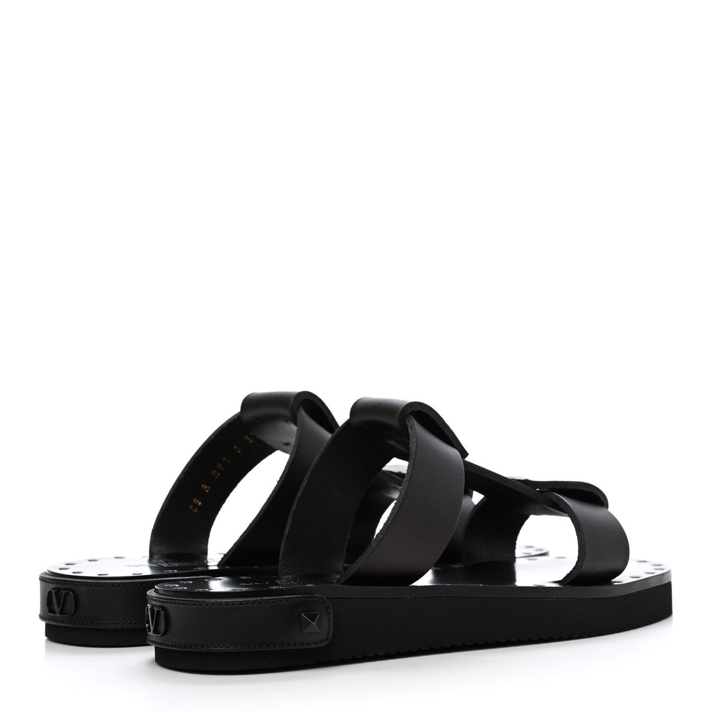Calfskin Slip On 25mm Platform Sandals 37 Black