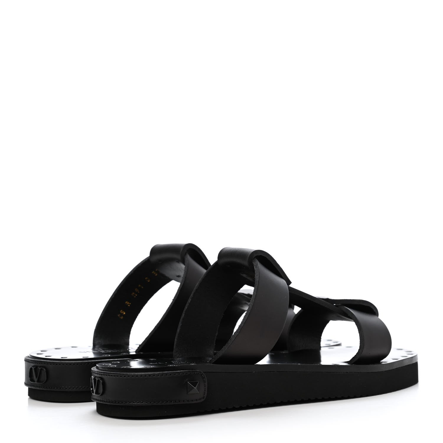 Valentino Garavani Calfskin Slip On 25mm Platform Sandals 37 Black 4 of 13