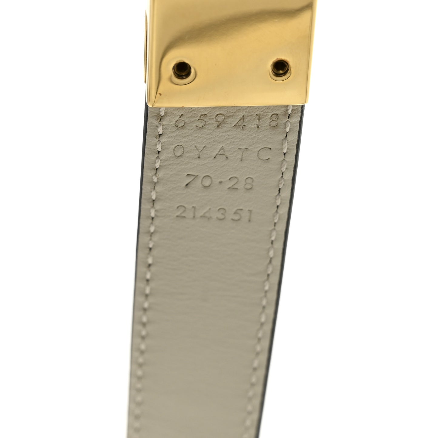 Plutone Calfskin Double G Reversible 20mm Belt 70 28 Black White