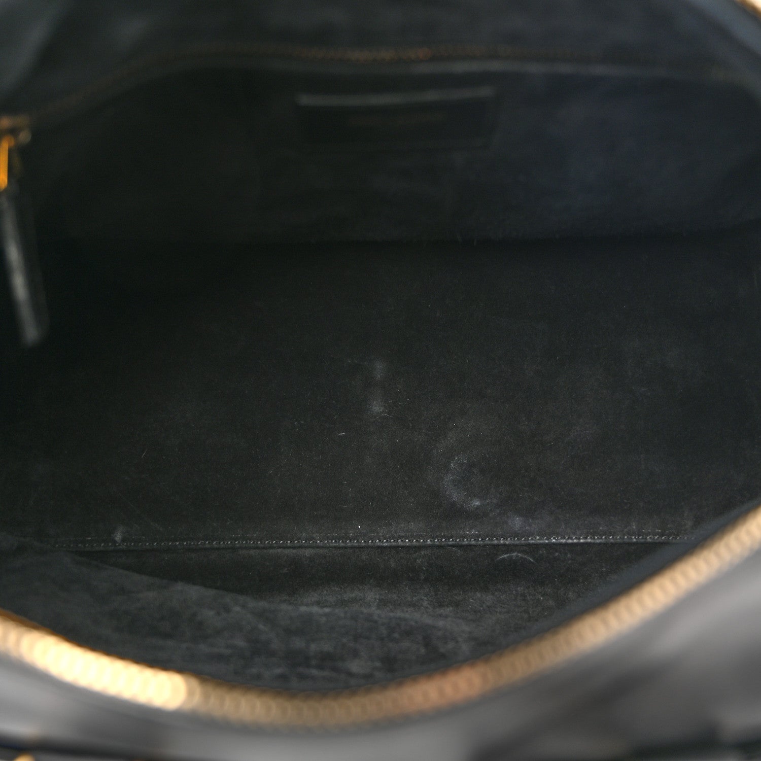 Saint Laurent Calfskin Classic Duffle 6 Black 5 of 13