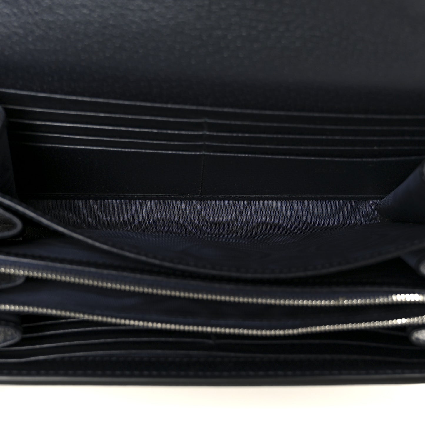 GG Supreme Monogram Textured Dollar Calfskin Mini Dionysus Chain Wallet Beige Blue