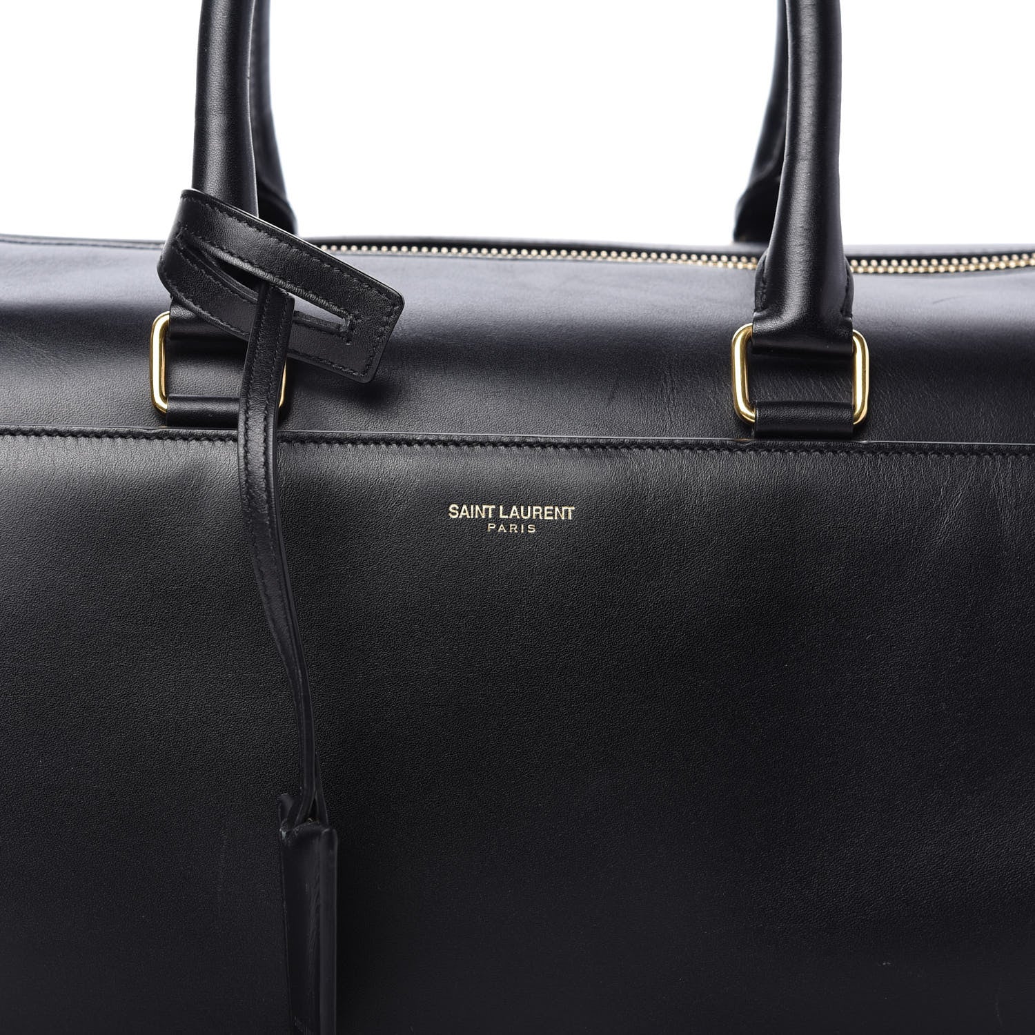 Saint Laurent Calfskin Classic Duffle 6 Black 10 of 11
