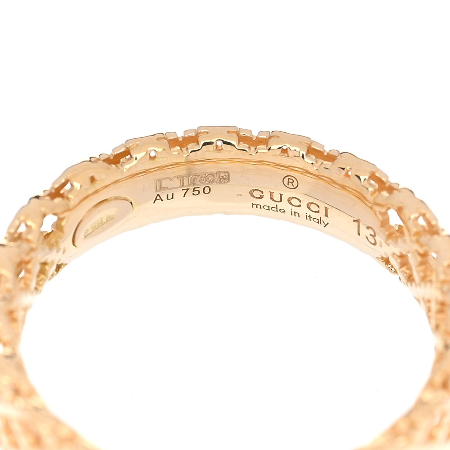 18K Yellow Gold Thin Diamantissima Ring 53 6.25