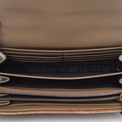 Gucci Velvet Matelasse GG Marmont Chain Wallet Taupe 5 of 7