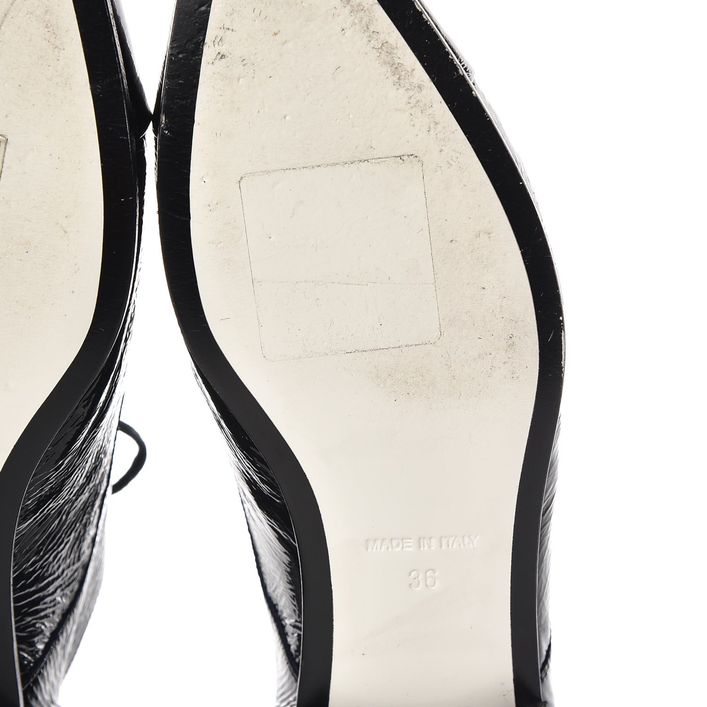 Patent Goatskin CC Lace Up Oxfords 36 Dark Navy