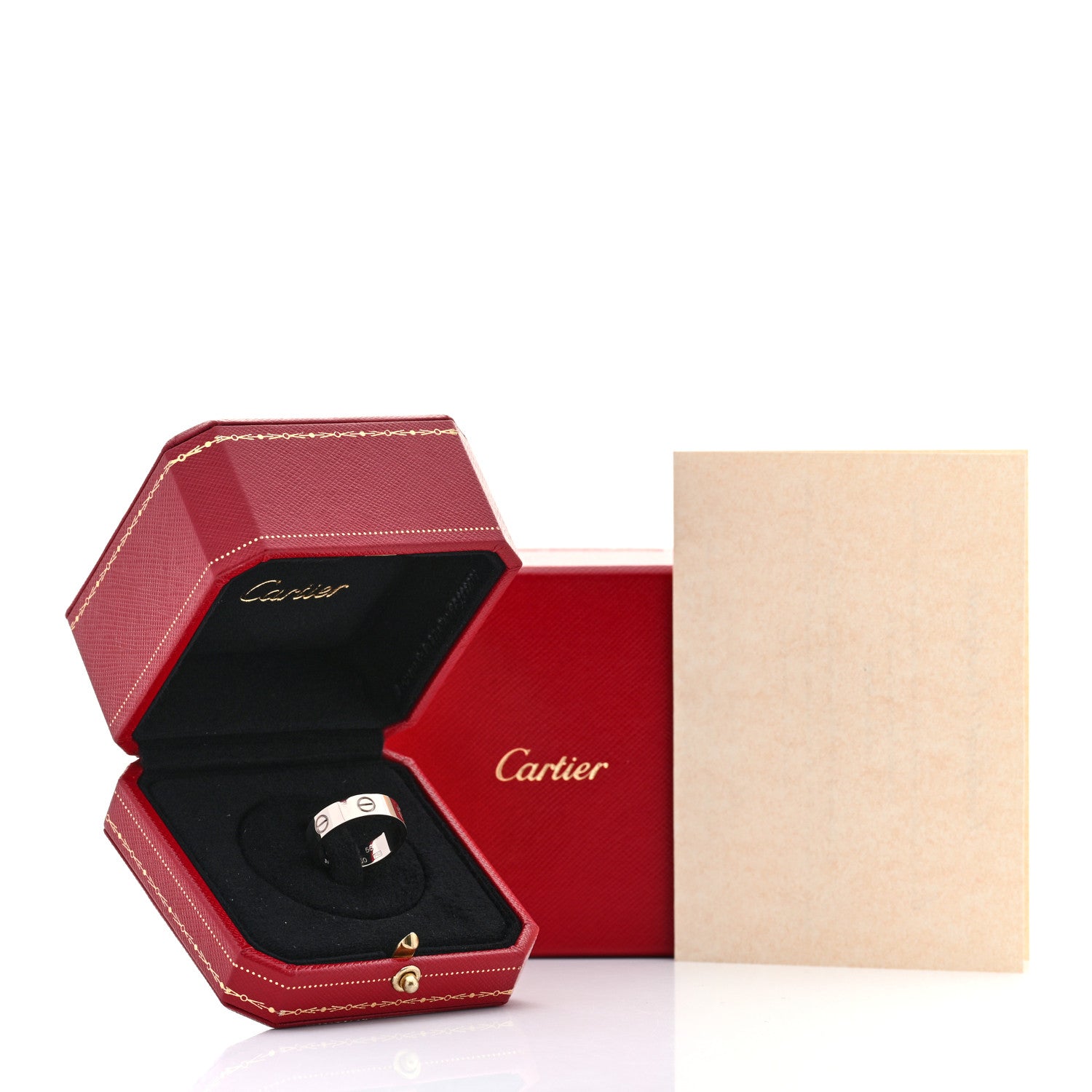 Cartier 18K White Gold 5.5mm LOVE Ring 56 7.5 5 of 5