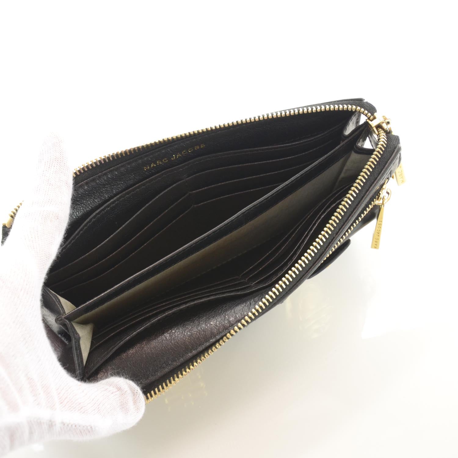 Marc Jacobs Leather Zip Clutch Wallet Black 5 of 7