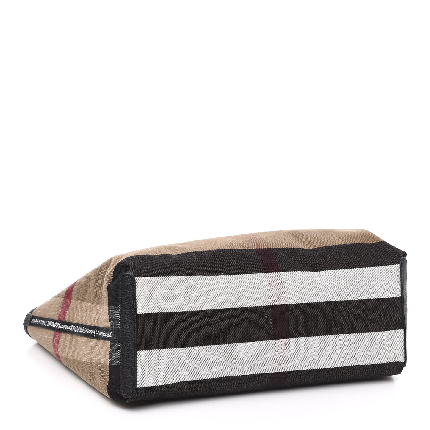 Coated Canvas Mega Check Medium Doodle Tote Black