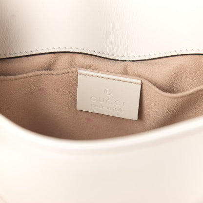 Gucci Calfskin Matelasse Mini GG Marmont Shoulder Bag White 9 of 12