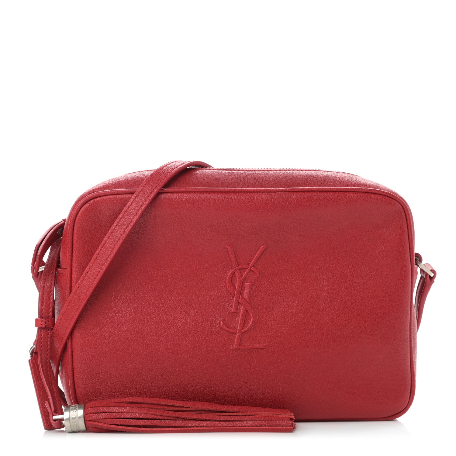 Saint Laurent Calfskin Monogram Small Lou Camera Bag Red 1 of 10