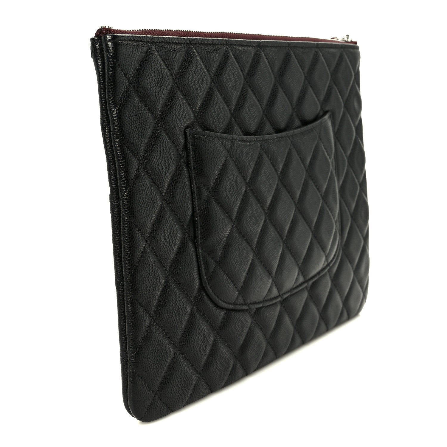 Chanel Caviar Quilted Medium Cosmetic Case Black 3 of 8