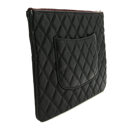 Chanel Caviar Quilted Medium Cosmetic Case Black 3 of 8