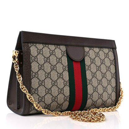 Gucci GG Supreme Monogram Web Small Ophidia Chain Shoulder Bag Brown 3 of 10