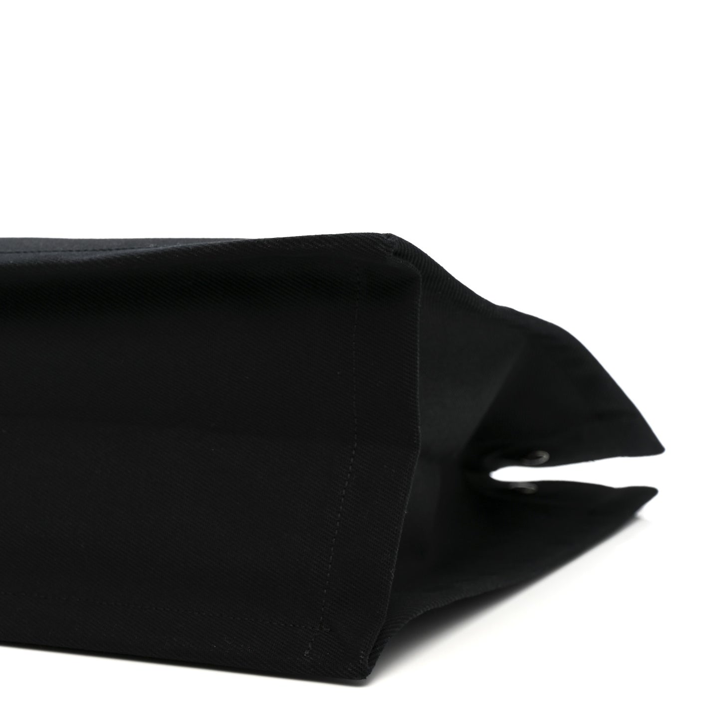 Linen Calfskin Rive Gauche Tote Black