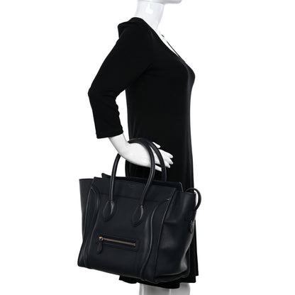 Celine Smooth Calfskin Mini Luggage Navy Blue 2 of 13