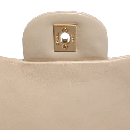 Chanel Lambskin Quilted Jumbo Single Flap Light Beige 5 of 8