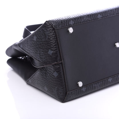MCM Visetos Large Essential Tote Black 6 of 9