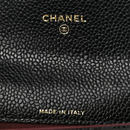 Chanel Caviar Quilted Flap Card Holder Wallet Black 6 of 8